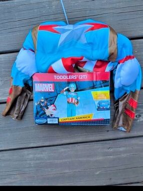 Marvel Captain America Toddler Superhero Costume Blue & Red Size 2T